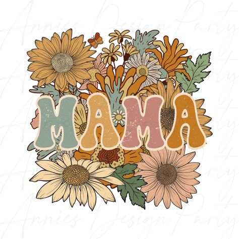 Mama Sublimation, Png Floral, Mama Png, Christian Svg, Music Design, Valentines Svg, Silhouette Studio Designer Edition, Retro Floral, Craft Items