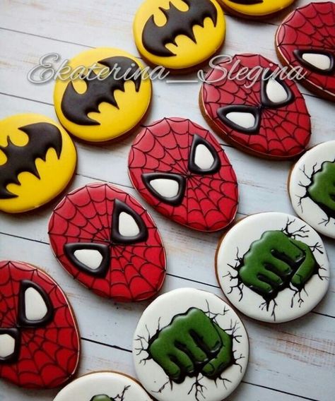 Super Hero Cookies, Avengers Cookies, Batman Cookies, Dq Cakes, Superhero Cookies, Super Cookies, Cartoon Cookie, Paint Cookies, Cookie Business