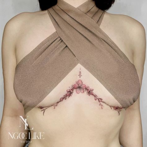 Mastectomy Scar Tattoo, Mastectomy Tattoo, Tattoos To Cover Scars, Hip Thigh Tattoos, Birthday Tattoo, Hand And Finger Tattoos, Scar Tattoo, Sternum Tattoo, E Tattoo