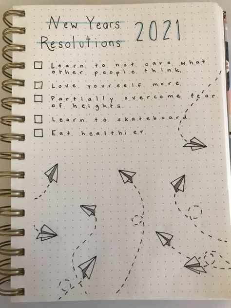 Bujo New Years Resolution, New Years Resolutions Bullet Journal, New Years Bullet Journal, Bujo Tracker Ideas, Yearly Bullet Journal Spreads, New Year Bullet Journal, Bullet Journal Yearly Spread, Year Bullet Journal, Bujo Tracker