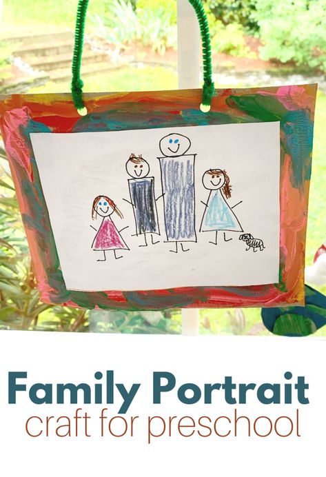 Preschool Activities For The Family Book - No Time For Flash Cards Family Theme Preschool, November Crafts Preschool, Portrait Craft, Family Crafts Preschool, Preschool Family Theme, All About Me Preschool Theme, Me Preschool Theme, All About Me Crafts, Family Activities Preschool