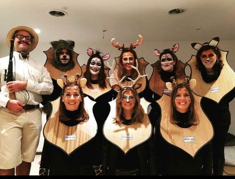 Great idea for team costume at work. #halloween #costumes Homemade Group Halloween Costumes, Office Group Halloween Costumes, Work Halloween Costumes, Diy Group Halloween Costumes, Costumes For Work, Spooky Halloween Costumes, Halloween Costumes For Work, Team Costumes, Black Halloween Dress