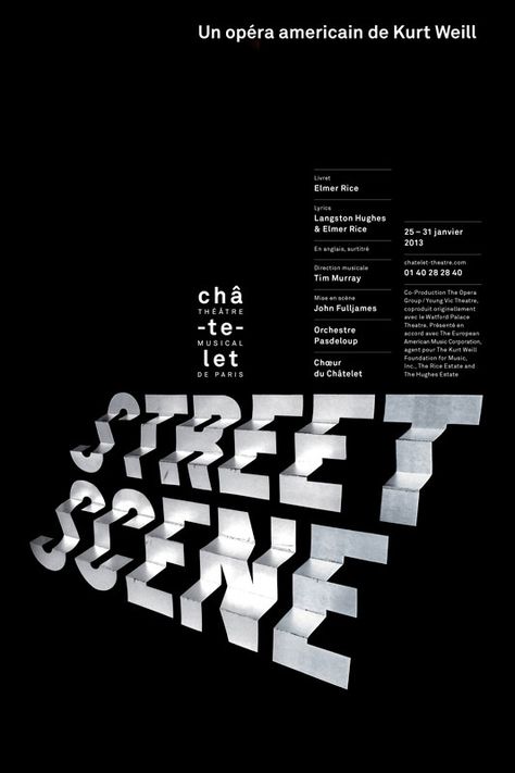 Street Scene by Apeloig Design De Configuration, Poster Grafico, Inspiration Typographie, Poster Graphic Design, 타이포그래피 포스터 디자인, Typography Layout, Typographic Poster, Type Posters, Design Del Prodotto