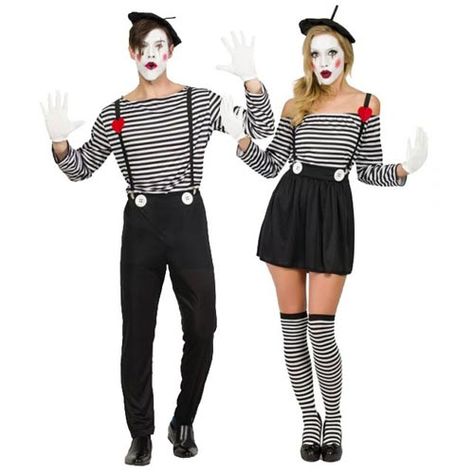 Mime Costume, Circus Halloween Costumes, Magician Costume, Joker Halloween, Carnival Dress, Horror Costume, Diy Kostüm, Circus Costume, Pantomime