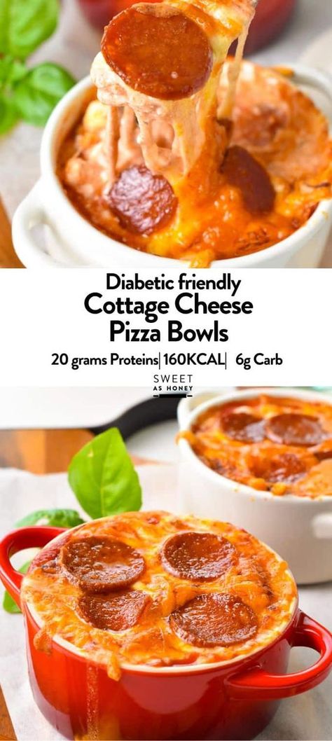 These Cottage Cheese Pizza Bowls are crustless pizza bowls packed with 20 grams of proteins and low-carb, perfect as a quick keto pizza night to fix your pizza cravings. Healthy Crustless Pizza, Keto Pizza In A Mug, Low Carb Pizza Ideas, Pizza Alternatives Healthy, Upside Down Pizza Bowl, Low Cal Cottage Cheese Recipes, Pizza Cottage Cheese Bowl, Pizza Bowls Low Carb, Low Carb Pizza Bowl