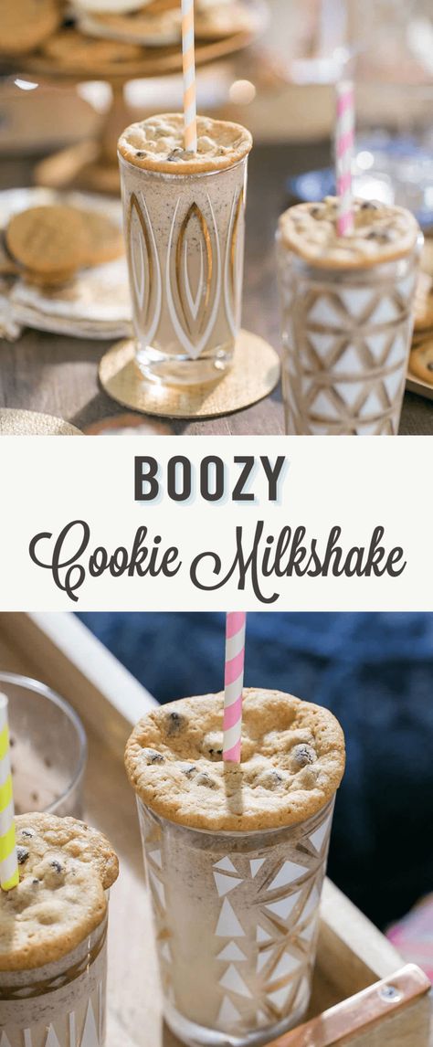 These boozy milkshakes are all kinds of delicious! Coffee ice cream mixed with bourbon then topped with a chocolate chip cookie for the ultimate dessert! Whiskey Milkshake, Boozy Milkshake Recipes, Alcoholic Milkshake, Bourbon Cookies, Oreo Milkshake Recipe, Yummy Milkshake Recipes, Cookie Milkshake, Boozy Milkshake, Sweet Bourbon