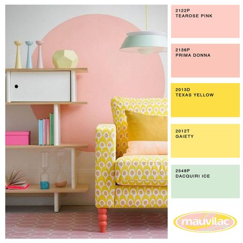 paint, home decor ideas, interior design, home decor, home staging, colors, new home, living room, pink, color combination, inspiration, red, blue, beige, white, green, yellow, pastel shades, turquoise, blue shades, kitchen, rooms, bedroom, wall design Pale Palette, Pastel Girls Room, Bedroom Colour Palette, Color Palette Yellow, Yellow Room, Living Room Decor Colors, Pastel Walls, Pink Living Room, Pastel Room