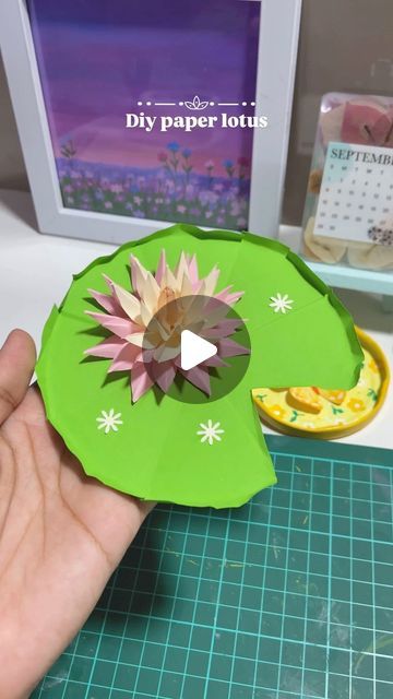 Rishita | Art & Diy ୨ৎ on Instagram: "Full tutorial is on my YouTube channel🪷
Link in bio✨
.
.
.
(DIY paper lotus, paper flower tutorial, easy paper craft, beginner art tutorial, advanced paper crafting, step-by-step lotus tutorial, DIY art and craft for kids, paper flower craft ideas, handmade lotus decor, crafting with paper, paper craft ideas for home, lotus art project, DIY home decor craft, simple paper lotus, art and craft video) #colourslia" Lotus Craft For Kids, Lotus Decor, Art And Craft For Kids, Flower Craft Ideas, Paper Lotus, Craft Video, Home Decor Craft, Lotus Art, Beginner Art