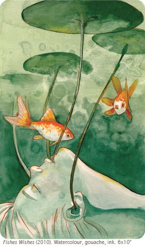 kailey lang illustration Arte Inspo, Art Inspiration Painting, Painting Art Projects, Fish Art, Surreal Art, Goldfish, In Water, Painting Inspiration, Aesthetic Art