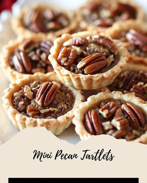 Made by Judia Mini Pecan Tasties, Mini Tart Crust Recipe, Pecan Pie Tarts Mini, Southern Desserts Traditional, Pecan Tartlets Recipe, Pecan Tassies Recipe, Mini Pecan Tarts, Pecan Tartlets, Pecan Tarts Mini