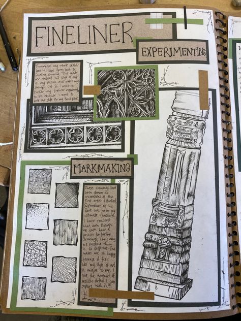 Art Experiments Gcse, Gcse Sketchbook Backgrounds, Gcse Architecture Final Piece, Art Layout, Art Coursework, Title Page Ideas Art Gcse, A Level Graphics Sketchbook Layout, Art Gcse Ideas, Artbook Ideas