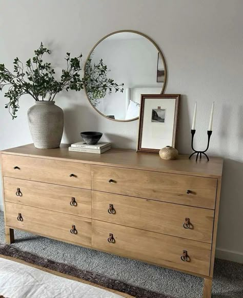 Bedroom Dresser Decor Ideas, Modern Dresser Decor, Dresser Decor Ideas, Bedroom Dresser Decor, Bedroom Dresser Styling, Dresser Styling, Dresser Decor Bedroom, Best Bedroom, Bedroom Dresser