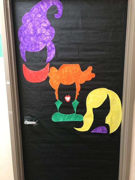 Hocus Pocus Door Decorations, Hocus Pocus Door Decorations For School, Hocus Pocus Classroom Door, Classroom Door Halloween, Door Decorations For School, Hocus Pocus Door, Decorations For School, Teacher Door Decorations, Halloween Classroom Door