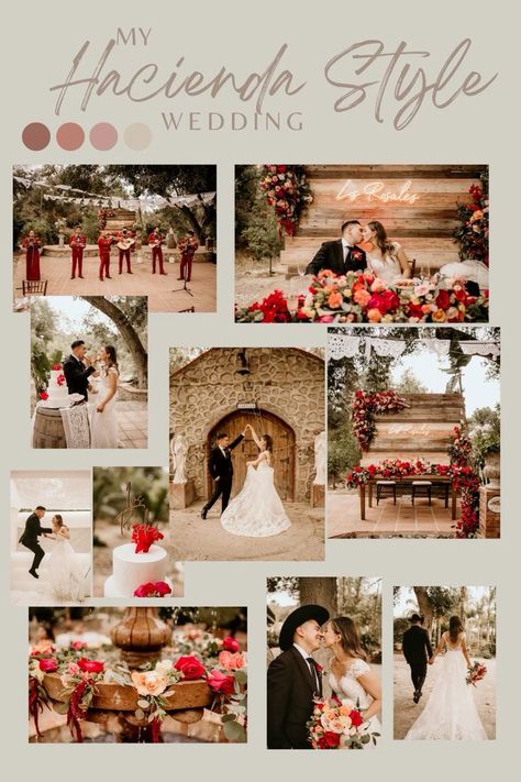 Spanish Vintage Wedding, Mexican Theme Wedding Bridesmaid, Mexican Ranch Style Wedding, Mariachi Wedding Theme, Rancho Style Wedding, Charo Theme Wedding, Mexican Wedding Color Schemes, Mexican Hacienda Wedding Decor, Mexican Cowboy Wedding