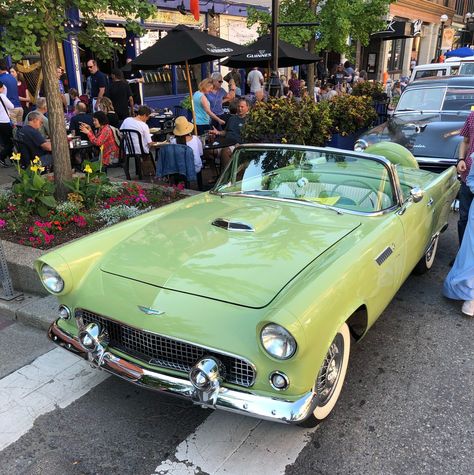 1956 Ford Thunderbird Won Car and Driver's Auto-Show Award. The classic two-seater -- with manual gearbox -- topped a huge field at the annual Rolling Sculpture event in Ann Arbor. Thunderbird Car, 1956 Ford Thunderbird, Ford Thunderbird Convertible, Thunderbird Convertible, Boulevardier, Corvette Zr1, Ford Falcon, Chevy Corvette, Ford Thunderbird