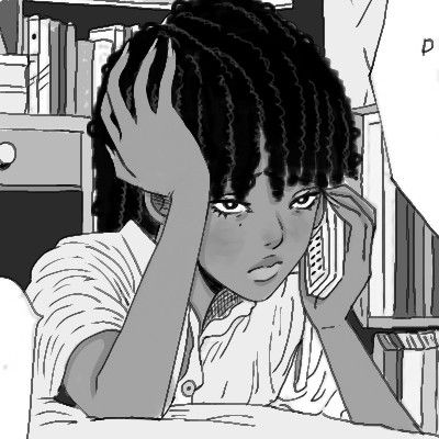 Locs, Black And White, Anime, White, Black