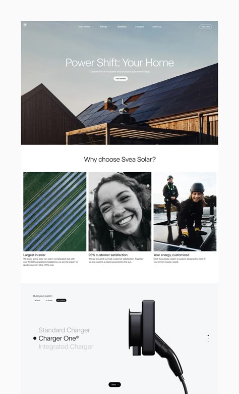 Solar Panel Website Design, Creative Studio Branding, Solar Branding, Solar Website, Energy Website, Ui Design Trends, Web Ui Design, Website Design Layout, Ui Design Inspiration