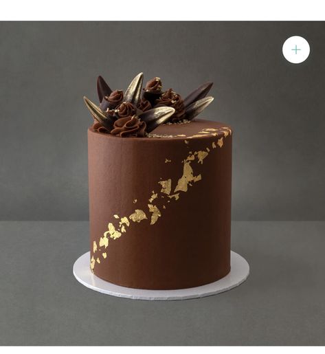 Gold Leaf Cake, Using Gold Leaf, British Chocolate, Leaf Cake, Gold Leaf Cakes, Chocolate Ganache Cake, Chocolate Truffle Cake, Chocolate Cake Designs, Ganache Cake