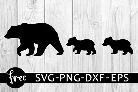 Mama Bear Svg Free, Bear Svg Free, Silhouette Cameo Shirt, Mama Bear Svg, Bear Svg, Momma Bear, Bear Silhouette, Bear Family, Family Svg