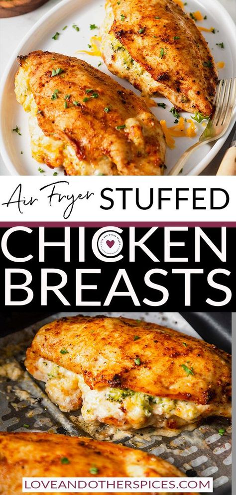 Stuff Chicken In Air Fryer, Stuffed Chicken No Cream Cheese, Easy Chicken Breast Recipes Healthy Air Fryer, Stuffed Chicken Instant Pot, Air Fryer Chicken Casserole Recipes, Air Fryer Butterfly Chicken, Cream Cheese Stuffed Chicken Wrapped In Bacon Air Fryer, Stuffed Chicken Recipes Air Fryer, Stuffed Chicken Tenderloins