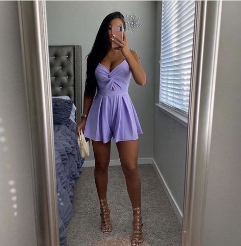 Graduation Romper Outfit, Purple Romper Outfit, Graduation Romper, Romper Outfit Dressy, Purple Romper, Romper Summer, Summer Heels, Outfits Dress, Romper Outfit