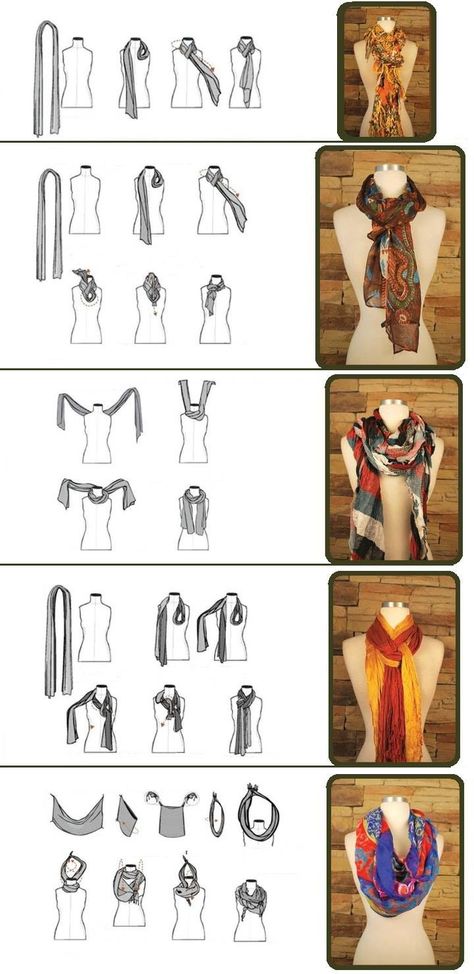 Ways to put on a scarf or foulard How To Put A Scarf On, How To Put On A Scarf, How To Tie Scarves, Tie Scarves, Diy Fashion Scarf, Scarf Knots, Colour Combinations Fashion, How To Wear A Scarf, Fashion Vocabulary