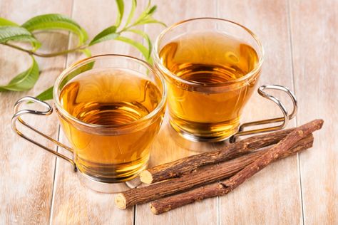 Secret Side Effects of Drinking Tea, Says Science | Eat This Not That Licorice Root Tea Benefits, Licorice Tea Benefits, Comfrey Tea, Remedy For Cold, Licorice Root Tea, Cold And Cough, Licorice Tea, Raspberry Leaf Tea, Tea Cleanse