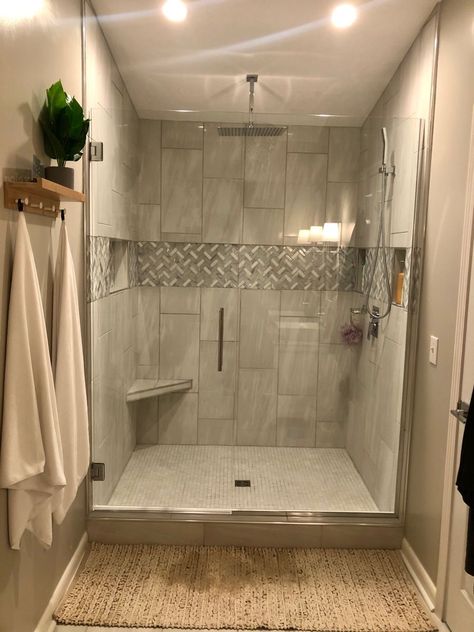 Neutral Walk In Shower Ideas, Tiled Walk In Shower Ideas, Tiled Showers Walk In, Walk In Shower Designs Tile, Tile Showers Walk In, Master Shower Ideas Walk In, Tiled Shower Ideas Walk In, Showers With Seats, Tile Shower Ideas Walk In