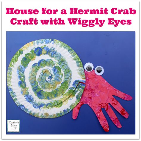 House for a Hermit Crab Craft with Wiggly Eyes Hermit Crab Craft, A House For Hermit Crab, Hermit Crab Crafts, Eric Carle Crafts, Crab Craft, Summer Preschool Crafts, Crab Crafts, Under The Sea Crafts, Vegan Coleslaw