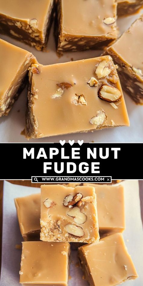 Maple Nut Fudge Recipe, Maple Nut Fudge, Maple Fudge Recipe, Maple Fudge Recipes, Canadian Dessert, Maple Fudge, Maple Candy, Fudge Recipes Easy, Homemade Fudge