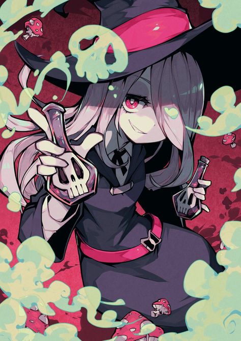 Sucy Manbavaran, W.i.t.c.h Fanart, My Little Witch Academia, Little Witch Academia, Whatsapp Wallpaper Cute, Creepy Monster, Anime Witch, Witch Academia, Amy Rose