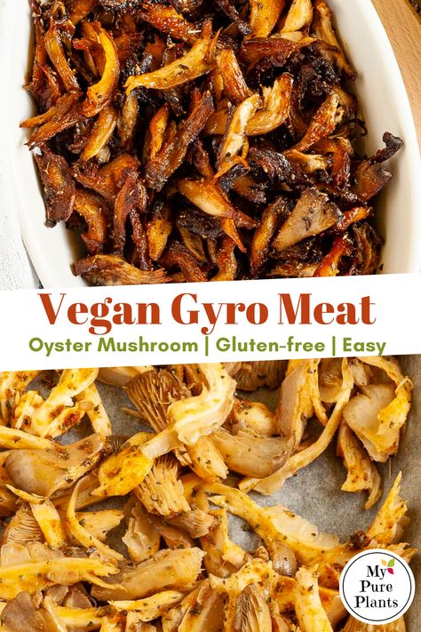 Gyros Meat, Vegan Gyros Recipe, Vegan Gyros, Gyros Recipe, Vegan Meat Recipe, Homemade Tzatziki Sauce, Pita Pockets, Homemade Tzatziki, Tasty Meat