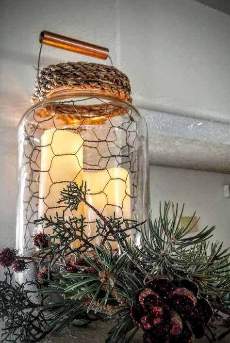 Diy Jar Lids Craft Ideas, Giant Jar Ideas, Gallon Jar Ideas, Glass Pickle Jars Ideas, Pickle Jar Lanterns, Gallon Pickle Jar Crafts, Large Mason Jar Crafts, Old Jars Ideas Decor, Gallon Jar Crafts