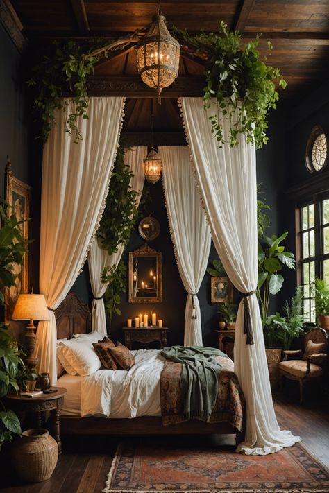 Zen Boho Bedroom, Boho Guest Room Ideas, Master Bedrooms Boho, Romantic Boho Bedroom, Fantasy Bedroom Ideas, Moroccan Bedroom Ideas, Zen Bedroom Ideas, Romantic Bed, Dream Bedroom Inspiration