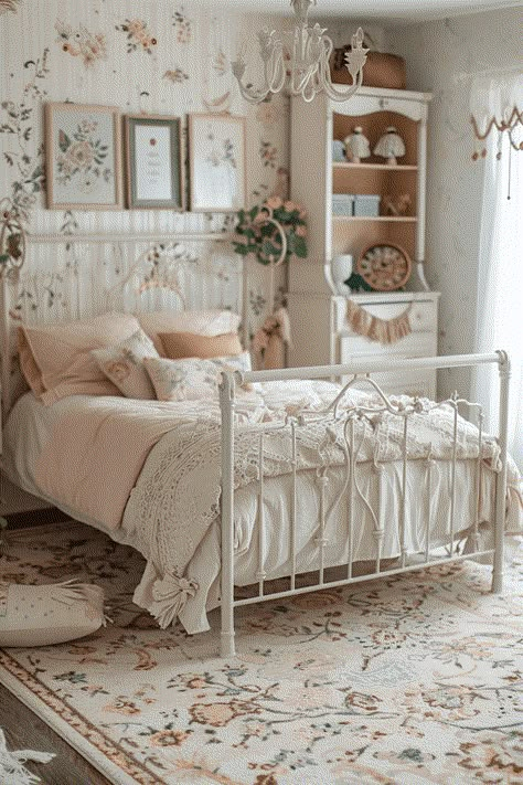 29 Boho Bedroom For Toddler Girl Ideas 10 Vintage Toddler Rooms Girl, Antique Girls Bedroom, Kids Farmhouse Bedroom, Girls Cottage Bedroom, Farmhouse Girl Bedroom, Girls Farmhouse Bedroom, Bedroom For Toddler Girl, Girls Vintage Bedroom, Simple Kids Bedroom