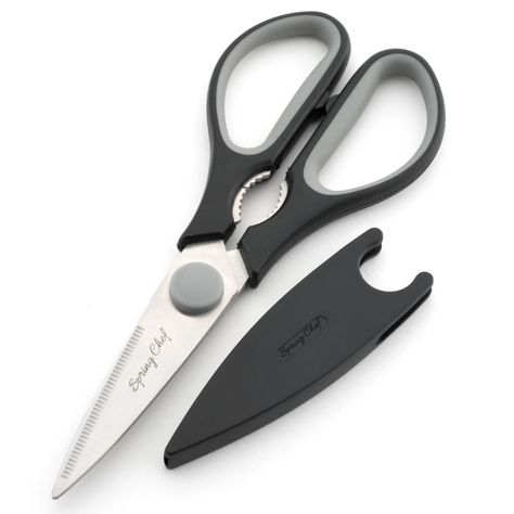 Buy Kitchen Shears with Blade Cover, Stainless Steel Scissors for Herbs, Chicken, Meat & Vegetables, Black at Walmart.com Wreath Bread, Bread Wreath, Organize Tools, Kitchen Innovation, Ideas For Thanksgiving, Decor Kitchen Ideas, Essential Kitchen Tools, Kitchen Shears, Genius Ideas