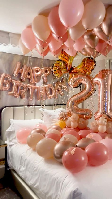 Happy Birthday 21 ♥️ 🦋 in 2022 | Balloon decorations, Birthday room decorations, Happy birthday wishes Happy Birthday 21, Balloon Decorations Birthday, 21st Birthday Balloons, Party Balloons Diy, Surprise Birthday Decorations, Birthday 21, Romantic Room Decoration, Birthday Room, Happy Birthday Decor