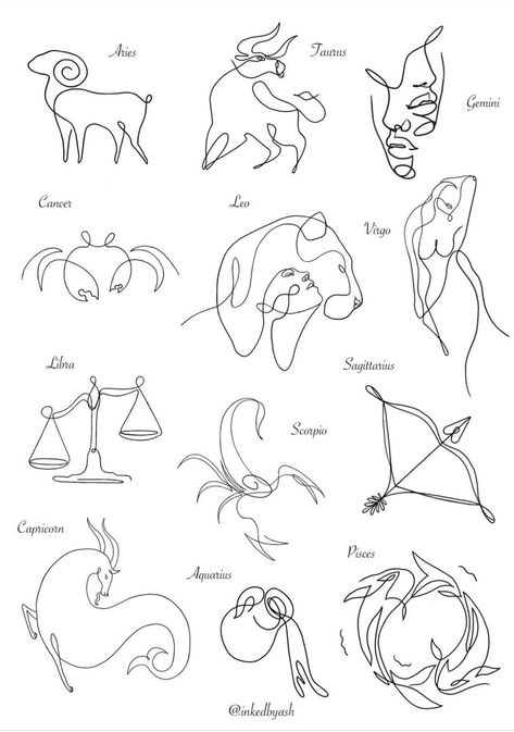 Minimalist Zodiac Signs, Minimalist Animal Drawing, Single Line Animal Tattoo, One Line Animals, Geometric Animal Tattoo, Easy Tattoos To Draw, Cat Tattoo Simple, Men Tattoos Arm Sleeve, Cat Tattoo Designs