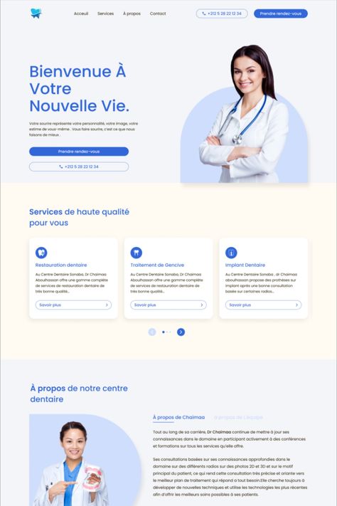 Dentist minimalist, modern, clean and professional website design. Medical Website Design Inspiration, Dentist Website Design, Dentist Design, Medical Website Design, Ui Ux Website, Dental Website, Professional Website Design, Ux Web Design, Design Ui