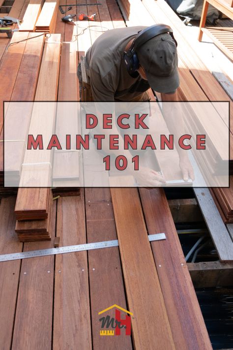 Without regular maintenance, your deck will begin to wear faster, look more rundown and require repairs more frequently. Although it can be a bit of a chore, properly taking care of your outdoor space—much like you take care of your home—is very important. Maintenance Free Deck Ideas, Deck Restore, How To Do Tech Deck Tricks, Fix Deck Boards, Deck Maintenance, Solid Stain, Deck Remodel, New Deck, Deck Furniture