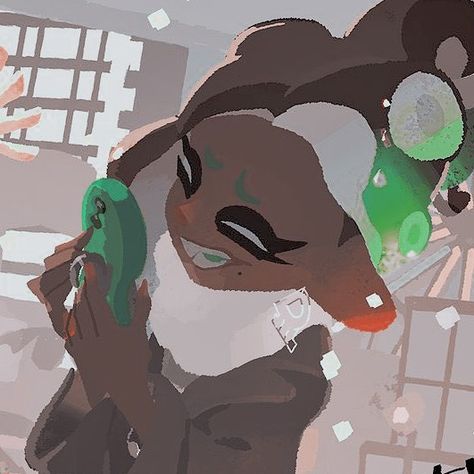 𝑚𝑒𝑟𝑟𝑦 𝑠𝑞𝑢𝑖𝑑𝑚𝑎𝑠 ! // #splatoon #splatoonicon Splatoon Icon, Tumblr Art, Splatoon, On Tumblr, Nintendo, Tumblr, Green, Art