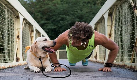 Dog Trainer Photoshoot, Workout With Dog, Dog Fitness, Yoga With Dog, Hiking With Dog Photography, Vibe Board, Dog Yoga, Plank Workout, With My Best Friend