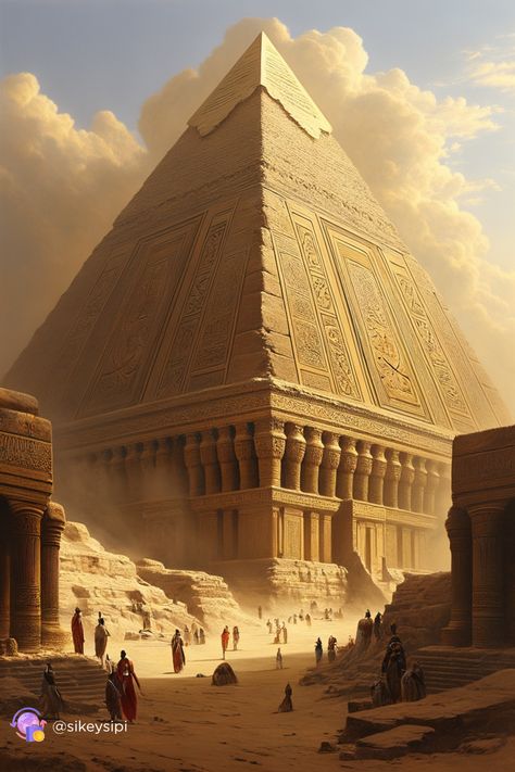 Egyptian Monuments, Desert Kingdom, Sphinx Egypt, Egyptian Artwork, Ancient Egyptian Architecture, Egypt Concept Art, Ancient History Facts, Perspective Drawing Architecture, The Sphinx