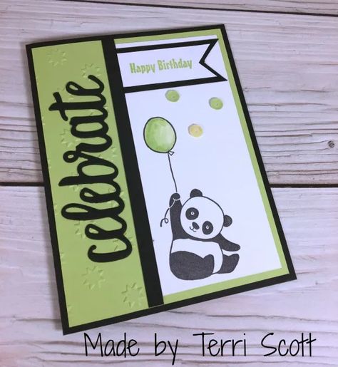 Festive Friday- Stampin Up Party Pandas – Stamping Mom Stampin Up Party Panda Birthday Cards, Party Pandas Stampin Up Cards, Panda Birthday Cards, Panda Day, Panda Craft, Panda Birthday, Panda Party, Up Party, Crafting Materials