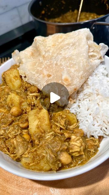 Chicken Roti Recipe, Gram Masala, Chickpeas And Potatoes, Chicken Roti, Kardea Brown, Green Seasoning, Gullah Geechee, All Spice, Best Curry