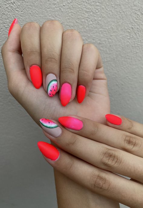 Wave Nails, Ombre Effect, Mani Pedi, Summer Nails, Neon, Nails, Beauty