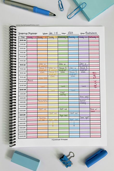 Downloadable resource at SunshowerPrints.com Life Raft, Printable Schedule, Daily Routine Planner, Planner Writing, Study Schedule, Hourly Planner, Media Planner, Monthly Budget Planner, Schedule Planner