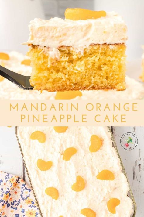 Pig Pickin Cake Recipe, Mandarin Orange Cake Recipe, Orange Pineapple Cake, Mandarin Cake, Mandarin Orange Cake, Pig Pickin, Cake With Pineapple, Orange Cake Recipe, Mandarin Oranges