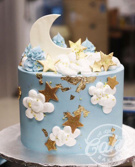 Moon And Star Cake Ideas, Moon And Stars Sheet Cake, Moon Theme Baby Shower Ideas, Twinkle Little Star Baby Shower Cake, Moon And Stars Baby Shower Cake, Moon And Stars Baby Shower Theme Boys, Space Baby Shower Cake, Over The Moon Baby Shower Cake, To The Moon And Back Baby Shower Ideas