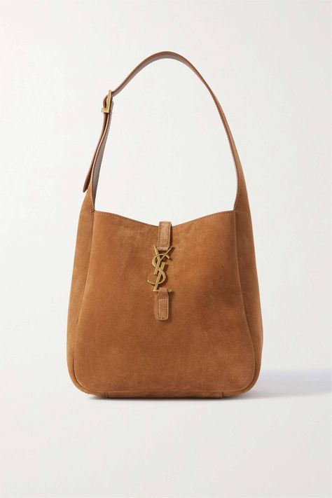 The 18 Best Designer Tote Bags to Know About | Who What Wear UK Suede Ysl Bag, Suede Brown Bag, Suede Bags For Women, Ysl Suede Bag, Classic Bags Timeless, Suede Shoulder Bag, Ysl 2024, Ladies Purses Handbags Style, Ysl Suede